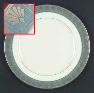 Mikasa Catalina Dinner Plate, Fine China Dinnerware   Fine China,Tealgreenborder