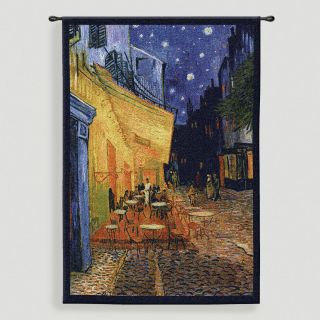 Cafe Terrace at Night Tapestry Wall Hanging   World Market