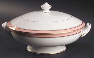 Royal Worcester Howard Rose Round Covered Vegetable, Fine China Dinnerware   Ros