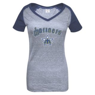 MLB Womens Seattle Mariners T Shirt   Grey/Navy (M)