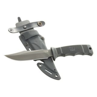 SOG Knives E37SK SEAL Pup Elite Straight Edge Fixed Blade Knife Black TiNi