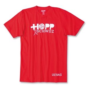 Objectivo Ultras Hopp Schwizz Switzerland T Shirt (Red)