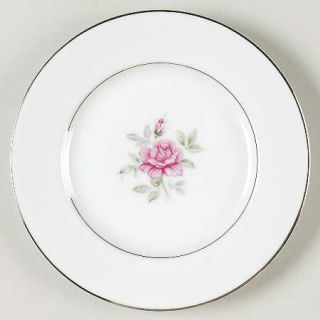 Crown Jewel Majestic Rose Bread & Butter Plate, Fine China Dinnerware   Pink Ros