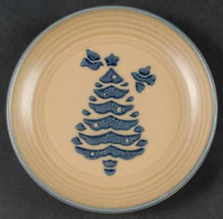 Pfaltzgraff Folk Art Holiday Bread & Butter Plate, Fine China Dinnerware   Blue