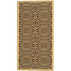 Indoor/ Outdoor Matrix Natural/ Brown Rug (27 X 5) (IvoryPattern GeometricMeasures 0.25 inch thickTip We recommend the use of a non skid pad to keep the rug in place on smooth surfaces.All rug sizes are approximate. Due to the difference of monitor colo