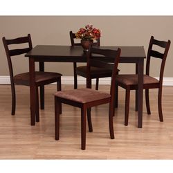 Warehouse Of Tiffany Callan 7 piece Dining Furniture Set (BrownSeat height 18 inchesChair dimensions 34.5 inches high x 17 inches wide x 17 inches deep Table dimensions 59 inches wide x 35 inches deep x 29.1 inches high Assembly required )