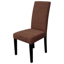 Aprilia Perfect Brown Upholstered Dining Chairs (set Of 2)