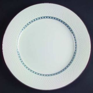Nikko Aquarius Dinner Plate, Fine China Dinnerware   Embossed Crisscross,Blue/Bl