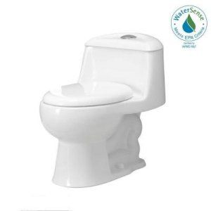 Foremost TL2100W Gemini One Piece Dual Flush Toilet with Slow Close Seat