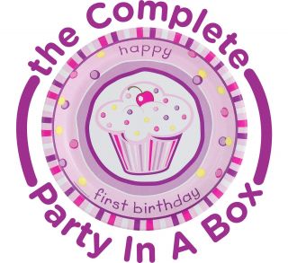 Girls Lil Cupcake 1st Birthday Party Packs