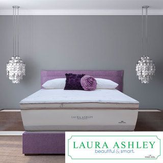 Laura Ashley Lavender Euro Pillowtop Super size Full size Mattress And Foundation Set (FullSet includes Mattress and foundationSupport Contour plus encasing coil system   638 individually encased coils (queen coil density) reduce motion transfer to elim