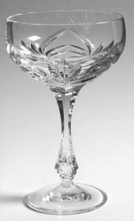 Nachtmann Tiffany Champagne/Tall Sherbet   Cut Fan And Arch    Bowl