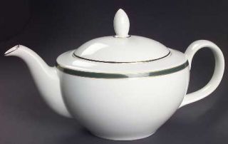 Royal Doulton Oxford Green (Indonesia) Teapot & Lid, Fine China Dinnerware   Ind