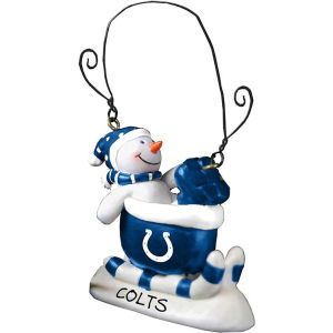 Indianapolis Colts Sledding Snowman Ornament