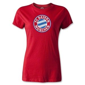 365 Inc Bayern Munich Logo Womens Soccer T Shirt (Red)