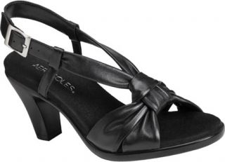 Womens Aerosoles Ambiance   Black Leather Sandals