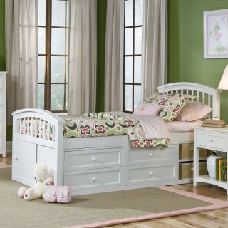 Schoolhouse Captain Bed   White   FUB436 1, Twin