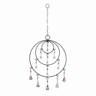 Beaded Bell Hooped Wind Chime