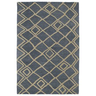 Hand tufted Utopia Lucca Blue Wool Rug (2 X 3)