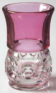 Tiffin Franciscan KingS Crown Cranberry Flash(Top&Btm) Flat Juice Glass   Stem
