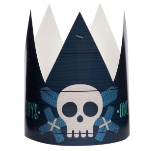 Boys Only Bash Paper Crown Hats