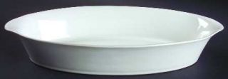 Denby Langley Signature (Coupe) 13 Oval Baker, Fine China Dinnerware   All Whit