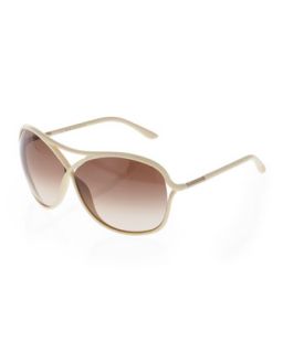 Vicky Crossover Sunglasses, Shiny Ivory