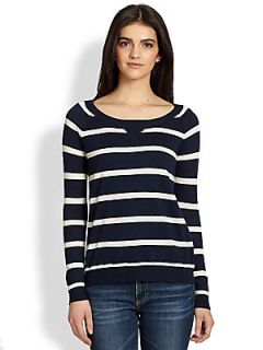 Splendid Striped Sweater   Navy/White