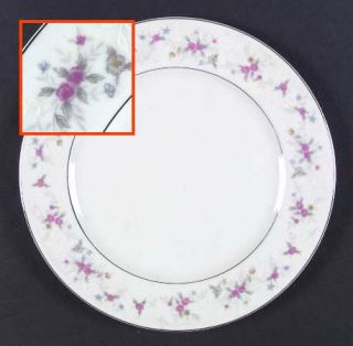 Taihei Minirose Dinner Plate, Fine China Dinnerware   Pink,Blue,Yellow Flowers,W