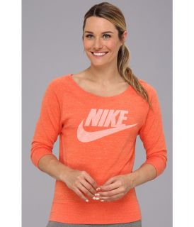 Nike Gym Vintage Crew Womens Long Sleeve Pullover (Orange)
