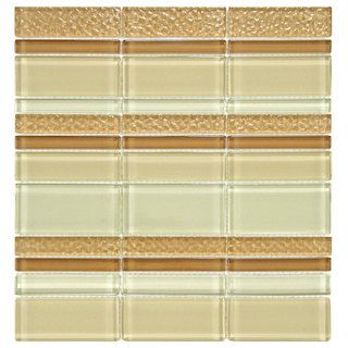 Somertile Reflections Meridian Stratus Glass/ Stone Mosaic Tiles (pack Of 10)