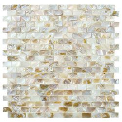 Somertile 12.5x12.25 inch Seashell Subway Natural Mosaic Tiles (pack Of 10)