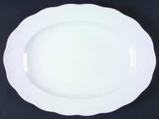 Rosenthal   Continental Monbijou (White) 15 Oval Serving Platter, Fine China Di