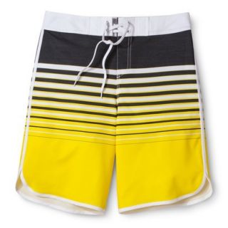 Mossimo Supply Co. Mens 11 Striped Boardshort   Hi Lite Yellow 30