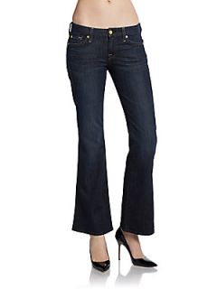A Pocket Flared Jeans   Medium Blue