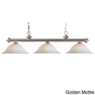 Riviera 3 light Brushed Nickel Billiard Light Fixture