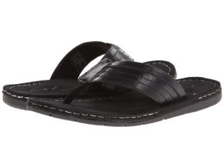 GBX Leather Thong Mens Sandals (Black)