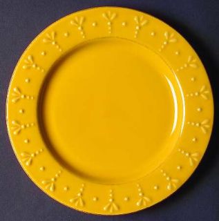 Signature Now And Then Goldenrod Salad Plate, Fine China Dinnerware   Embossed,Y
