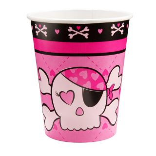 Pink Skull 9 oz. Cups