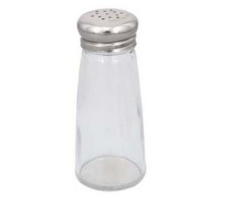 Browne Foodservice Salt & Pepper Shaker, 3 oz, Barrel Glass Jar, Stainless Steel Top