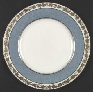 Wedgwood Whitehall Powder Turquoise Band Dinner Plate, Fine China Dinnerware   P