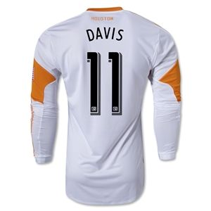 adidas Houston Dynamo 2013 DAVIS LS Authentic Secondary Soccer Jersey