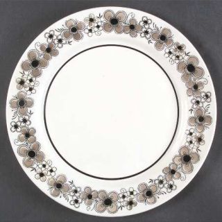 Mikasa Highland Dinner Plate, Fine China Dinnerware   Mediterrania Line,  Black/