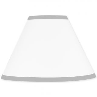 Sweet Jojo Designs White And Grey Modern Hotel Lamp Shade (White/greyMaterials 100 percent cottonDimensions 7 inches high x 10 inches bottom diameter x 4 inches top diameterThe digital images we display have the most accurate color possible. However, du