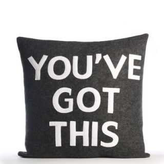 Alexandra Ferguson Youve Got This Pillow YGT 16 Color Charcoal / White