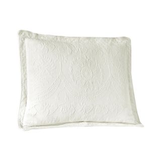 Historic Charleston Collection King Charles Matelassé Pillow Sham, White