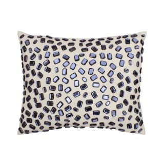 Andrea Faux Gemstone Decorative Pillow, Navy