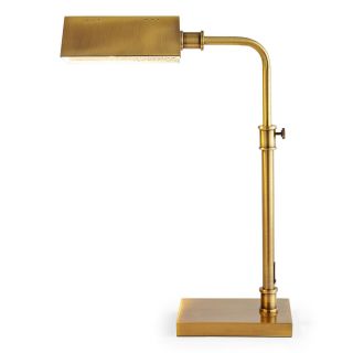 ROYAL VELVET Classic Bankers Adjustable Task Table Lamp, Brass