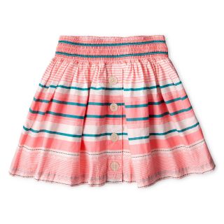 ARIZONA Striped Button Front Skirt   Girls 6 16 and Plus, Pink, Girls