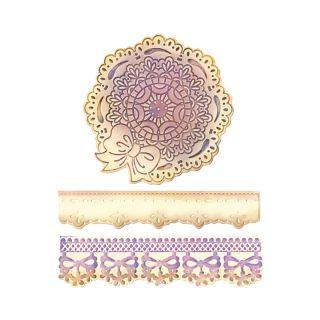 SIZZIX Textured Impressions Embossing Folders, 3 pk. Scallop Circle Doily,
